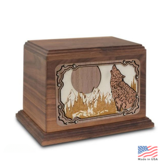 3D Art Wolf Urn